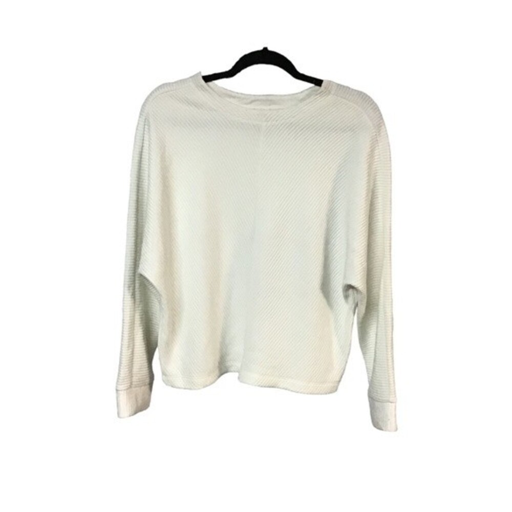 Minimalist Casual Basic Chic Ribbed Knit Fashion A New Day White Size M Sweater